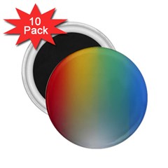 Rainbow Flag Simple 2 25  Magnets (10 Pack) 