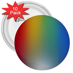 Rainbow Flag Simple 3  Buttons (10 Pack)  by Mariart