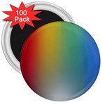 Rainbow Flag Simple 3  Magnets (100 pack) Front