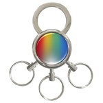 Rainbow Flag Simple 3-Ring Key Chains Front