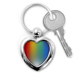 Rainbow Flag Simple Key Chains (heart) 