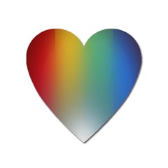 Rainbow Flag Simple Heart Magnet