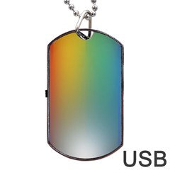 Rainbow Flag Simple Dog Tag Usb Flash (two Sides)