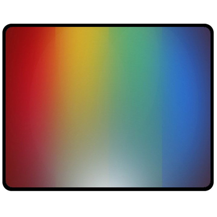 Rainbow Flag Simple Double Sided Fleece Blanket (Medium) 