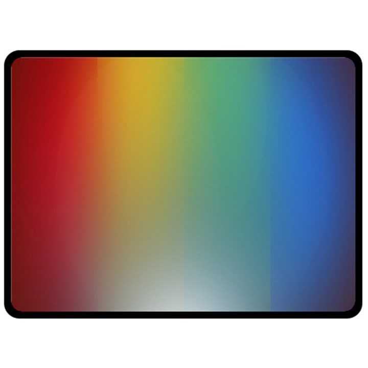 Rainbow Flag Simple Double Sided Fleece Blanket (Large) 