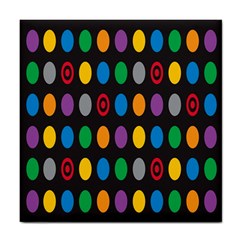 Polka Dots Rainbow Circle Tile Coasters by Mariart