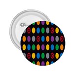 Polka Dots Rainbow Circle 2.25  Buttons Front