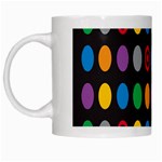 Polka Dots Rainbow Circle White Mugs Left