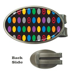 Polka Dots Rainbow Circle Money Clips (oval) 