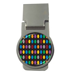 Polka Dots Rainbow Circle Money Clips (round) 