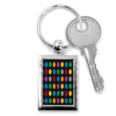 Polka Dots Rainbow Circle Key Chains (rectangle) 