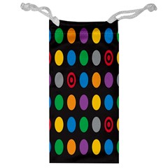 Polka Dots Rainbow Circle Jewelry Bag by Mariart