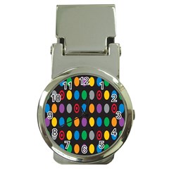 Polka Dots Rainbow Circle Money Clip Watches by Mariart