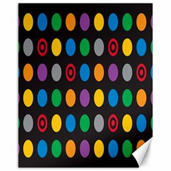 Polka Dots Rainbow Circle Canvas 16  X 20   by Mariart