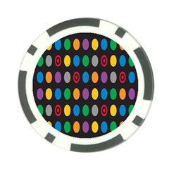 Polka Dots Rainbow Circle Poker Chip Card Guard