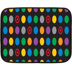 Polka Dots Rainbow Circle Double Sided Fleece Blanket (mini) 