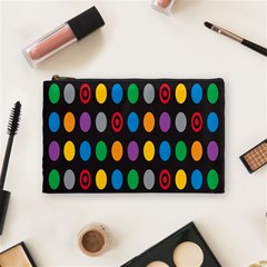 Polka Dots Rainbow Circle Cosmetic Bag (medium) 