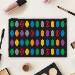 Polka Dots Rainbow Circle Cosmetic Bag (large) 