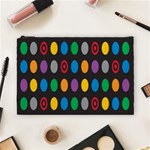 Polka Dots Rainbow Circle Cosmetic Bag (Large)  Front