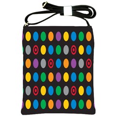 Polka Dots Rainbow Circle Shoulder Sling Bags