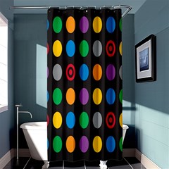 Polka Dots Rainbow Circle Shower Curtain 36  X 72  (stall) 