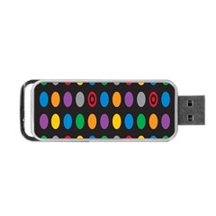 Polka Dots Rainbow Circle Portable Usb Flash (two Sides) by Mariart