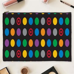 Polka Dots Rainbow Circle Cosmetic Bag (xxxl)  by Mariart