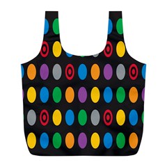 Polka Dots Rainbow Circle Full Print Recycle Bags (l) 