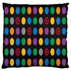 Polka Dots Rainbow Circle Large Flano Cushion Case (two Sides) by Mariart