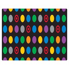 Polka Dots Rainbow Circle Double Sided Flano Blanket (medium)  by Mariart