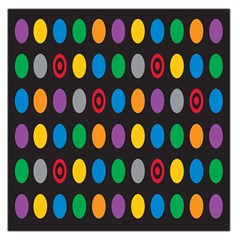 Polka Dots Rainbow Circle Large Satin Scarf (square) by Mariart