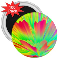 Screen Random Images Shadow Green Yellow Rainbow Light 3  Magnets (100 Pack) by Mariart