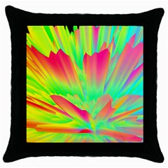 Screen Random Images Shadow Green Yellow Rainbow Light Throw Pillow Case (black) by Mariart