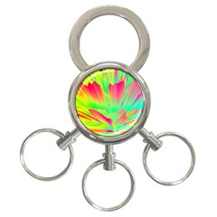 Screen Random Images Shadow Green Yellow Rainbow Light 3-ring Key Chains by Mariart