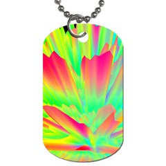 Screen Random Images Shadow Green Yellow Rainbow Light Dog Tag (two Sides)