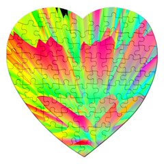 Screen Random Images Shadow Green Yellow Rainbow Light Jigsaw Puzzle (heart) by Mariart