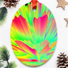 Screen Random Images Shadow Green Yellow Rainbow Light Oval Ornament (two Sides) by Mariart