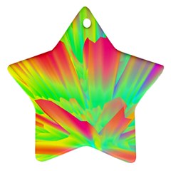 Screen Random Images Shadow Green Yellow Rainbow Light Star Ornament (two Sides)