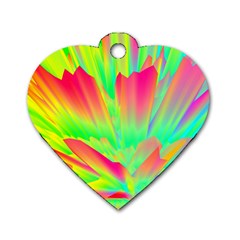 Screen Random Images Shadow Green Yellow Rainbow Light Dog Tag Heart (two Sides) by Mariart