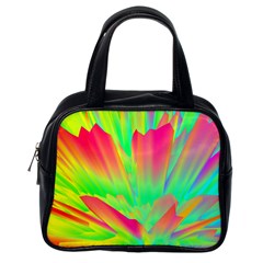 Screen Random Images Shadow Green Yellow Rainbow Light Classic Handbags (one Side) by Mariart