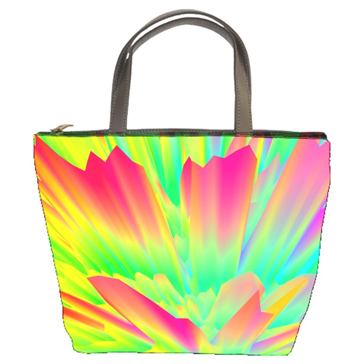 Screen Random Images Shadow Green Yellow Rainbow Light Bucket Bags