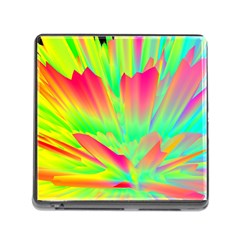 Screen Random Images Shadow Green Yellow Rainbow Light Memory Card Reader (square) by Mariart