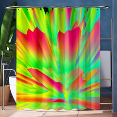 Screen Random Images Shadow Green Yellow Rainbow Light Shower Curtain 60  X 72  (medium)  by Mariart