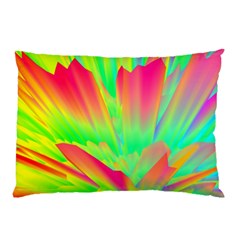 Screen Random Images Shadow Green Yellow Rainbow Light Pillow Case (two Sides)