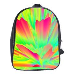 Screen Random Images Shadow Green Yellow Rainbow Light School Bags (xl)  by Mariart