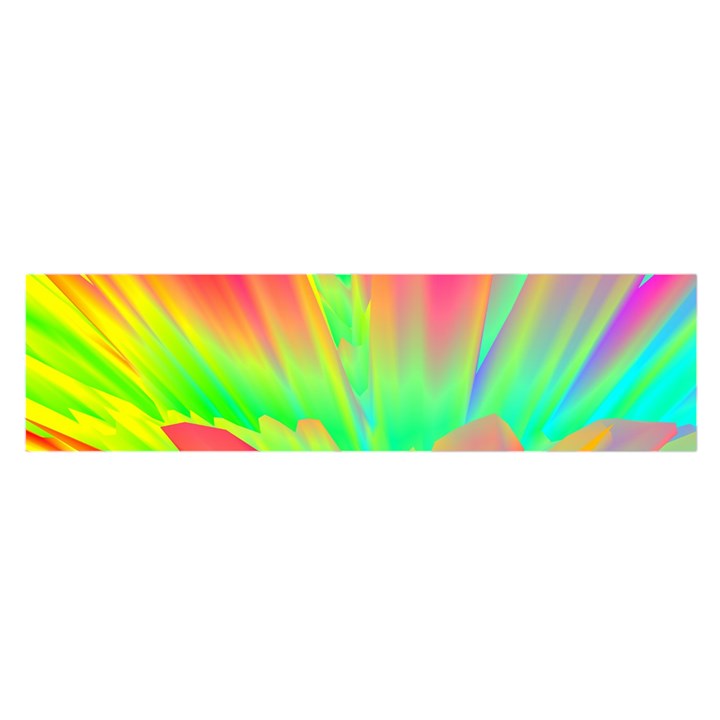 Screen Random Images Shadow Green Yellow Rainbow Light Satin Scarf (Oblong)