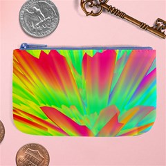 Screen Random Images Shadow Green Yellow Rainbow Light Large Coin Purse