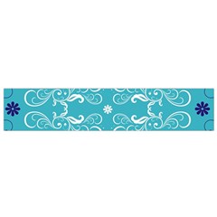 Repeatable Flower Leaf Blue Flano Scarf (small) by Mariart