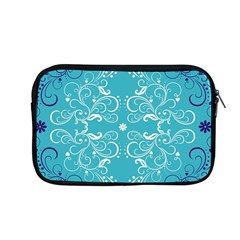 Repeatable Flower Leaf Blue Apple Macbook Pro 13  Zipper Case by Mariart