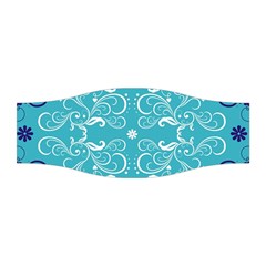 Repeatable Flower Leaf Blue Stretchable Headband by Mariart